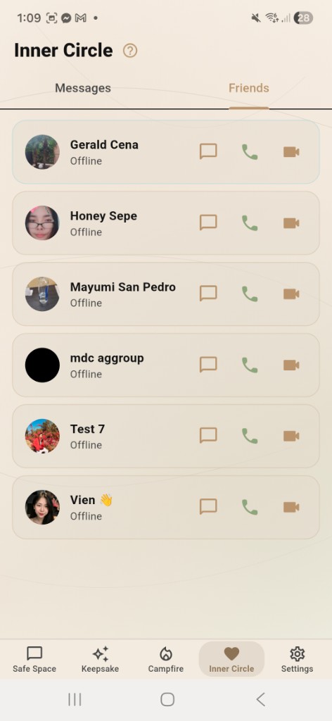 Friends with chat call video